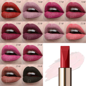 Pudaier Kiss-proof Nude Velvet Matte Lipstick Lips Makeup Waterproof Soft Lip