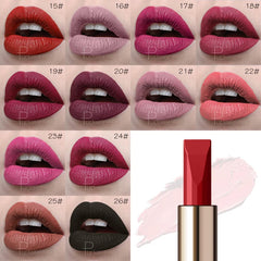 Pudaier Kiss-proof Nude Velvet Matte Lipstick Lips Makeup Waterproof Soft Lip