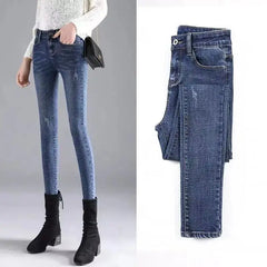 New Women Pants Autumn Elastic Pencil Trousers High Waist Ladies