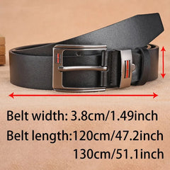 Genuine Leather For Men's High Quality Buckle Jeans Cowskin Casual Belts