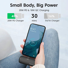 KUULAA 5000mAh Mini Power Bank Fast Charging External Battery Portable