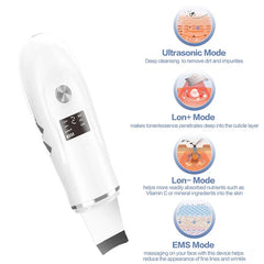 Ultrasonic Skin Scrubber Peeling Blackhead Remover EMS