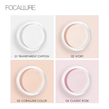 FOCALLURE Matte Loose Powder 4 Colors Invisible Pores Face Setting Powder