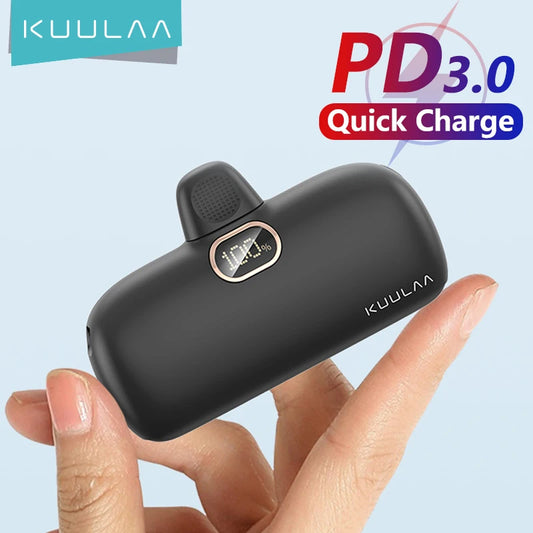 KUULAA 5000mAh Mini Power Bank Fast Charging External Battery Portable