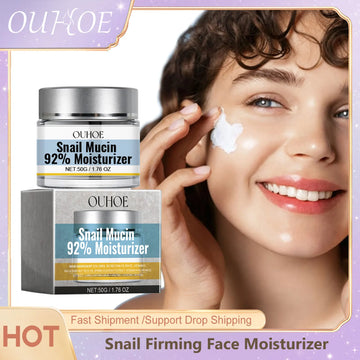 Moisturizing Face Cream Snail Mucin Nourish Deep Hydrate Reduce Fine Lines