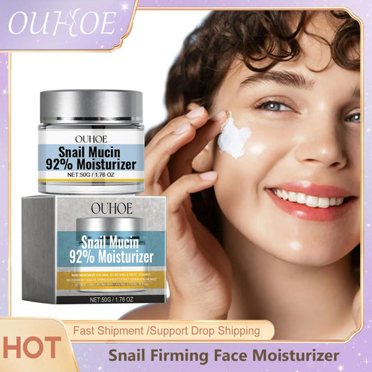 Moisturizing Face Cream Snail Mucin Nourish Deep Hydrate Reduce Fine Lines