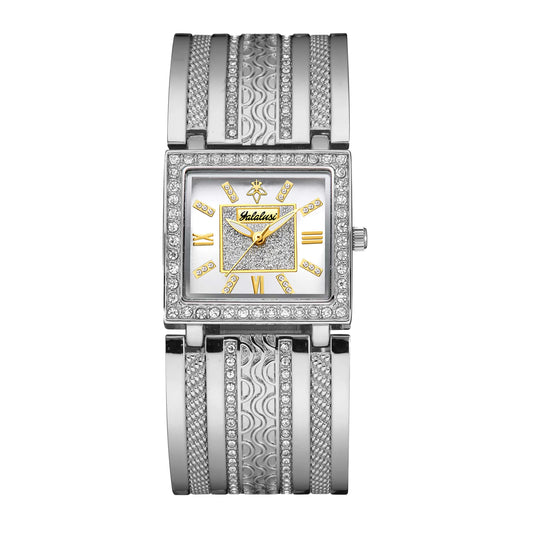 YaLaLuSi brand  new women's watch gold engraved crystal diamonds