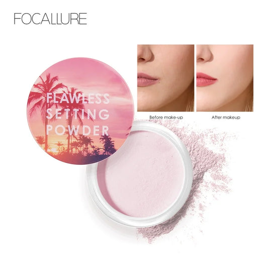 FOCALLURE Matte Loose Powder 4 Colors Invisible Pores Face Setting Powder