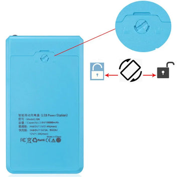 QC 3.0 Power Bank Shell Micro Type-c Input Fast Charging 6*18650 Battery